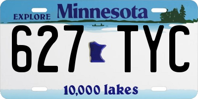 MN license plate 627TYC