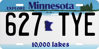 MN license plate 627TYE