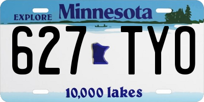 MN license plate 627TYO