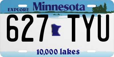 MN license plate 627TYU