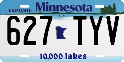 MN license plate 627TYV
