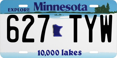 MN license plate 627TYW