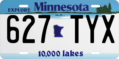 MN license plate 627TYX