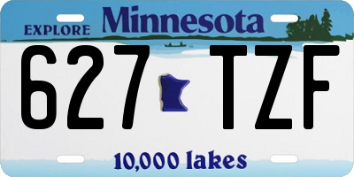 MN license plate 627TZF