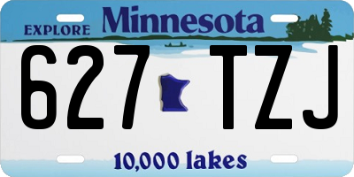 MN license plate 627TZJ