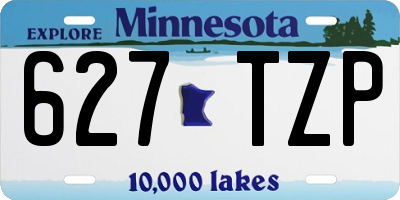 MN license plate 627TZP