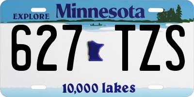 MN license plate 627TZS