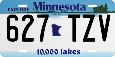 MN license plate 627TZV