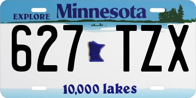 MN license plate 627TZX