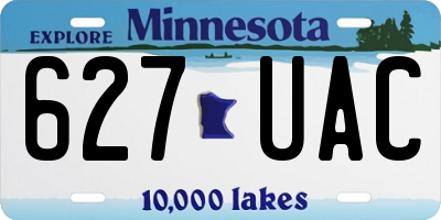 MN license plate 627UAC