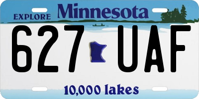 MN license plate 627UAF