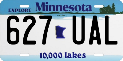 MN license plate 627UAL