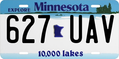MN license plate 627UAV