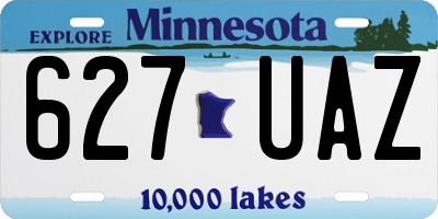 MN license plate 627UAZ