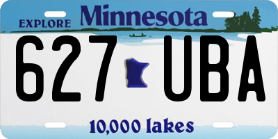 MN license plate 627UBA