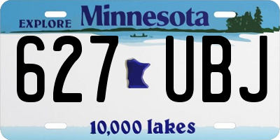 MN license plate 627UBJ