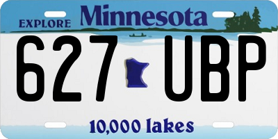 MN license plate 627UBP