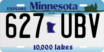 MN license plate 627UBV