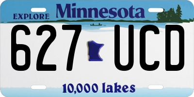 MN license plate 627UCD