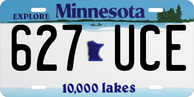 MN license plate 627UCE