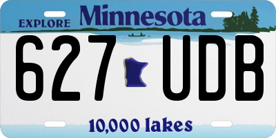 MN license plate 627UDB
