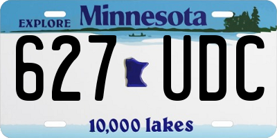 MN license plate 627UDC
