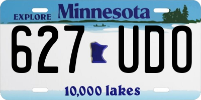 MN license plate 627UDO