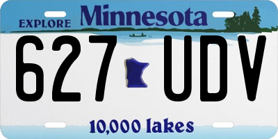MN license plate 627UDV