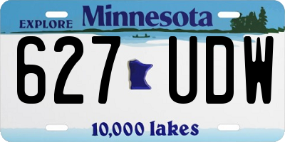 MN license plate 627UDW