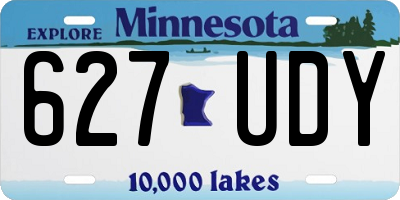 MN license plate 627UDY