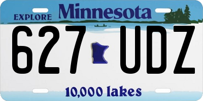 MN license plate 627UDZ