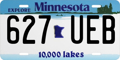 MN license plate 627UEB