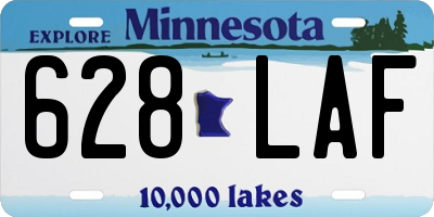 MN license plate 628LAF