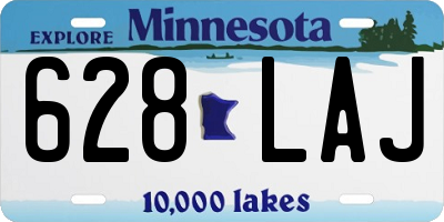 MN license plate 628LAJ