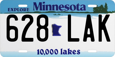 MN license plate 628LAK