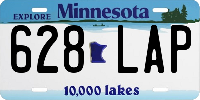 MN license plate 628LAP