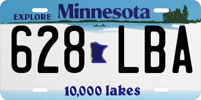 MN license plate 628LBA