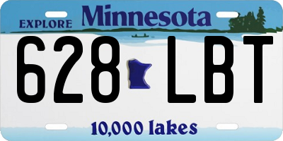MN license plate 628LBT