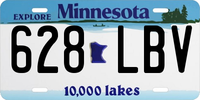 MN license plate 628LBV