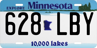 MN license plate 628LBY