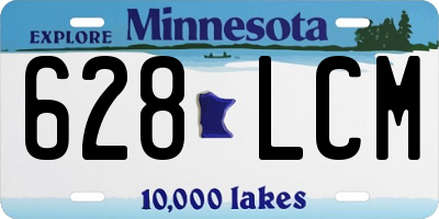 MN license plate 628LCM