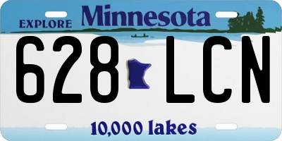 MN license plate 628LCN