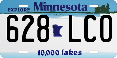 MN license plate 628LCO