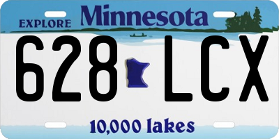 MN license plate 628LCX