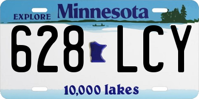MN license plate 628LCY