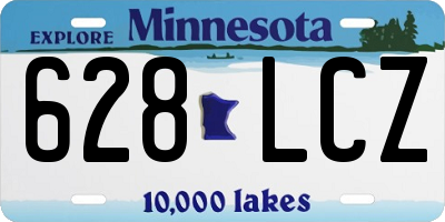 MN license plate 628LCZ