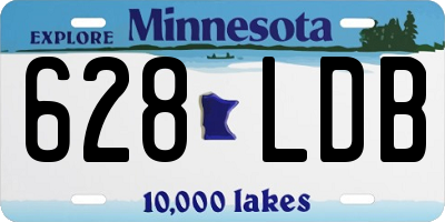 MN license plate 628LDB