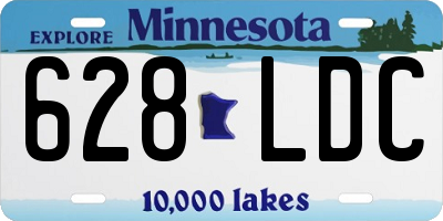 MN license plate 628LDC