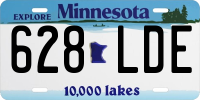 MN license plate 628LDE