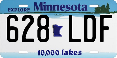 MN license plate 628LDF